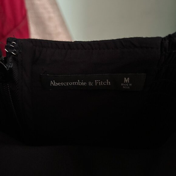 Abercrombie & Fitch Black Bubble Hem Midi Dress - Picture 6 of 6